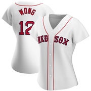 White Authentic Connor Wong Women's Boston Red Sox Home Jersey