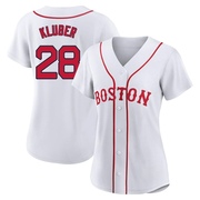 White Authentic Corey Kluber Women's Boston Red Sox 2021 Patriots' Day Jersey