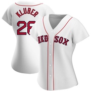 White Authentic Corey Kluber Women's Boston Red Sox Home Jersey