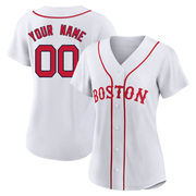 White Authentic Custom Women's Boston Red Sox 2021 Patriots' Day Jersey