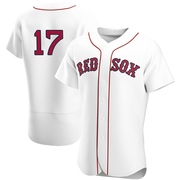 White Authentic David Hamilton Men's Boston Red Sox Home Team Jersey