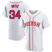 White Authentic David Ortiz Men's Boston Red Sox 2021 Patriots' Day Jersey