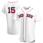 White Authentic Dustin Pedroia Men's Boston Red Sox Home Team Jersey