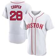 White Authentic Garrett Cooper Men's Boston Red Sox 2021 Patriots' Day Jersey