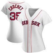 White Authentic Garrett Crochet Women's Boston Red Sox Home Jersey