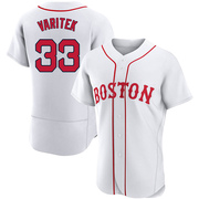 White Authentic Jason Varitek Men's Boston Red Sox 2021 Patriots' Day Jersey