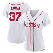 White Authentic Jhostynxon Garcia Women's Boston Red Sox 2021 Patriots' Day Jersey