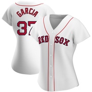 White Authentic Jhostynxon Garcia Women's Boston Red Sox Home Jersey