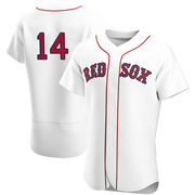 White Authentic Jim Rice Men's Boston Red Sox Home Team Jersey