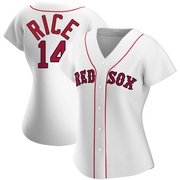 White Authentic Jim Rice Women's Boston Red Sox Home Jersey