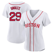 White Authentic John Smoltz Women's Boston Red Sox 2021 Patriots' Day Jersey