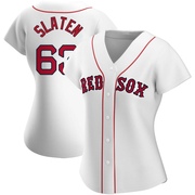 White Authentic Justin Slaten Women's Boston Red Sox Home Jersey