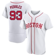 White Authentic Luis Perales Men's Boston Red Sox 2021 Patriots' Day Jersey