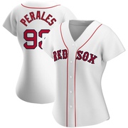 White Authentic Luis Perales Women's Boston Red Sox Home Jersey