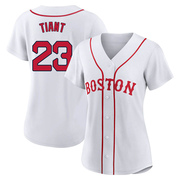 White Authentic Luis Tiant Women's Boston Red Sox 2021 Patriots' Day Jersey