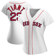 White Authentic Luis Tiant Women's Boston Red Sox Home Jersey