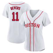 White Authentic Rafael Devers Women's Boston Red Sox 2021 Patriots' Day Jersey