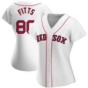 White Authentic Richard Fitts Women's Boston Red Sox Home Jersey