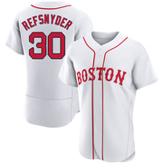 White Authentic Rob Refsnyder Men's Boston Red Sox 2021 Patriots' Day Jersey