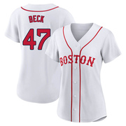 White Authentic Rod Beck Women's Boston Red Sox 2021 Patriots' Day Jersey