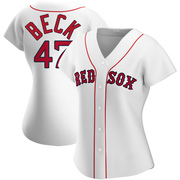 White Authentic Rod Beck Women's Boston Red Sox Home Jersey