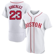 White Authentic Romy Gonzalez Men's Boston Red Sox 2021 Patriots' Day Jersey