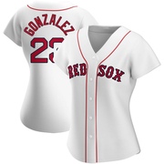 White Authentic Romy Gonzalez Women's Boston Red Sox Home Jersey