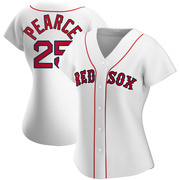 White Authentic Steve Pearce Women's Boston Red Sox Home Jersey