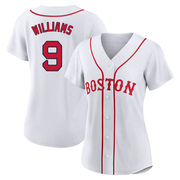 White Authentic Ted Williams Women's Boston Red Sox 2021 Patriots' Day Jersey