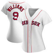 White Authentic Ted Williams Women's Boston Red Sox Home Jersey