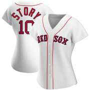 White Authentic Trevor Story Women's Boston Red Sox Home Jersey