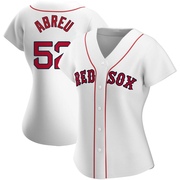 White Authentic Wilyer Abreu Women's Boston Red Sox Home Jersey