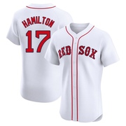 White Elite David Hamilton Men's Boston Red Sox Home Jersey