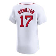 White Elite David Hamilton Men's Boston Red Sox Home Jersey