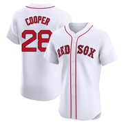 White Elite Garrett Cooper Men's Boston Red Sox Home Jersey