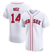 White Elite Jim Rice Men's Boston Red Sox Home Patch Jersey