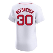 White Elite Rob Refsnyder Men's Boston Red Sox Home Jersey