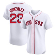 White Elite Romy Gonzalez Men's Boston Red Sox Home Jersey