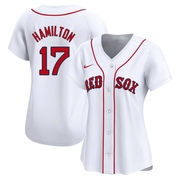 White Limited David Hamilton Women's Boston Red Sox Home Jersey