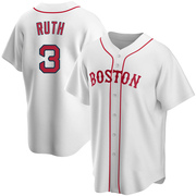 White Replica Babe Ruth Men's Boston Red Sox Alternate Jersey