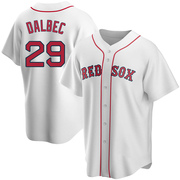 White Replica Bobby Dalbec Men's Boston Red Sox Home Jersey