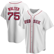 White Replica Brandon Walter Men's Boston Red Sox Home Jersey