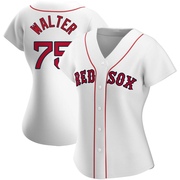 White Replica Brandon Walter Women's Boston Red Sox Home Jersey