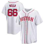 White Replica Brayan Bello Men's Boston Red Sox 2021 Patriots' Day Jersey