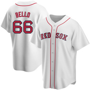 White Replica Brayan Bello Men's Boston Red Sox Home Jersey