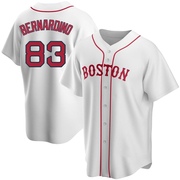 White Replica Brennan Bernardino Men's Boston Red Sox Alternate Jersey