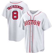 White Replica Carl Yastrzemski Men's Boston Red Sox 2021 Patriots' Day Jersey