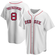 White Replica Carl Yastrzemski Men's Boston Red Sox Home Jersey