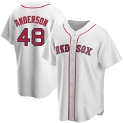 White Replica Chase Anderson Youth Boston Red Sox Home Jersey