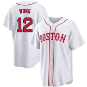 White Replica Connor Wong Men's Boston Red Sox 2021 Patriots' Day Jersey